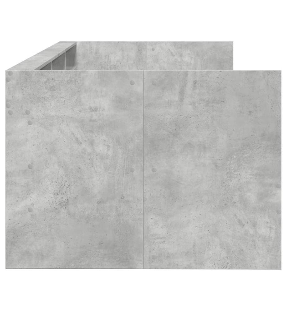 Tagesbett mit Schubladen Betongrau 75x190 cm Holzwerkstoff