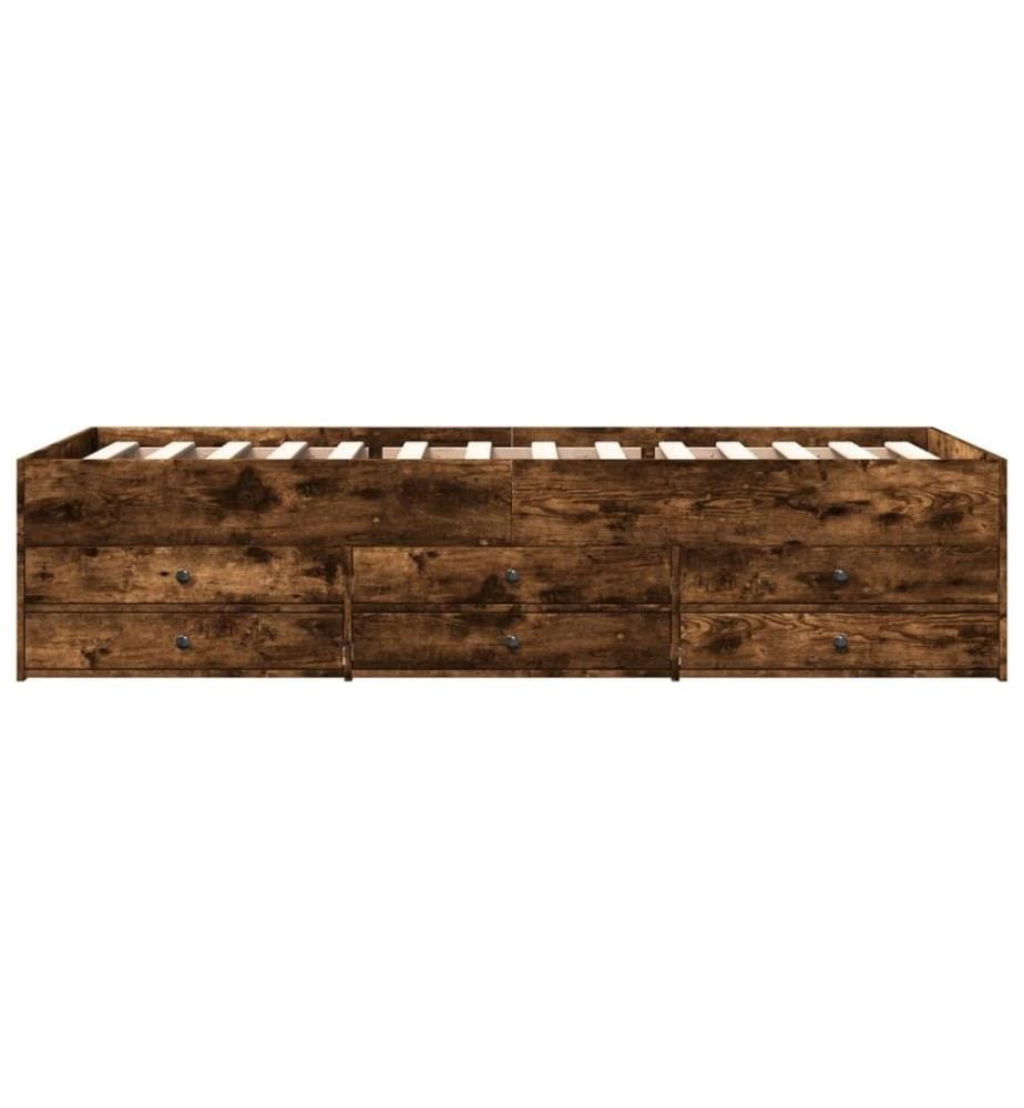 Tagesbett mit Schubladen Räuchereiche 75x190 cm Holzwerkstoff