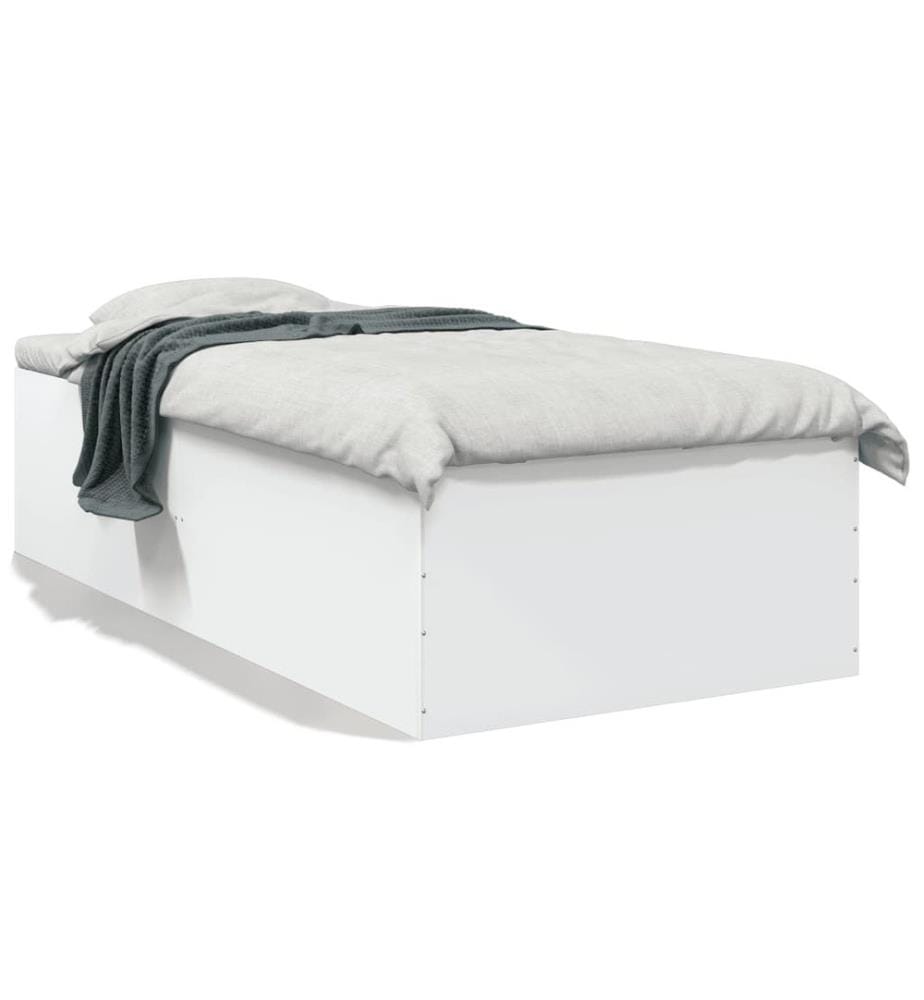 Bettgestell Weiss 75x190 cm Holzwerkstoff