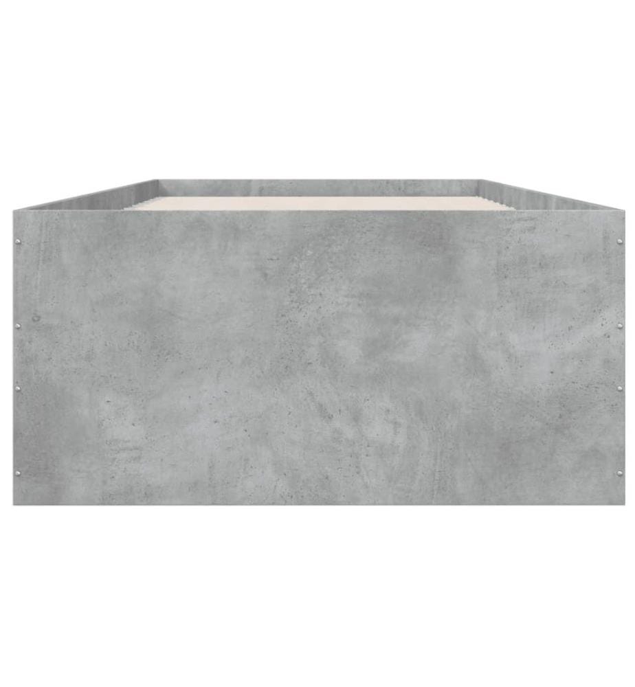 Bettgestell Betongrau 75x190 cm Holzwerkstoff