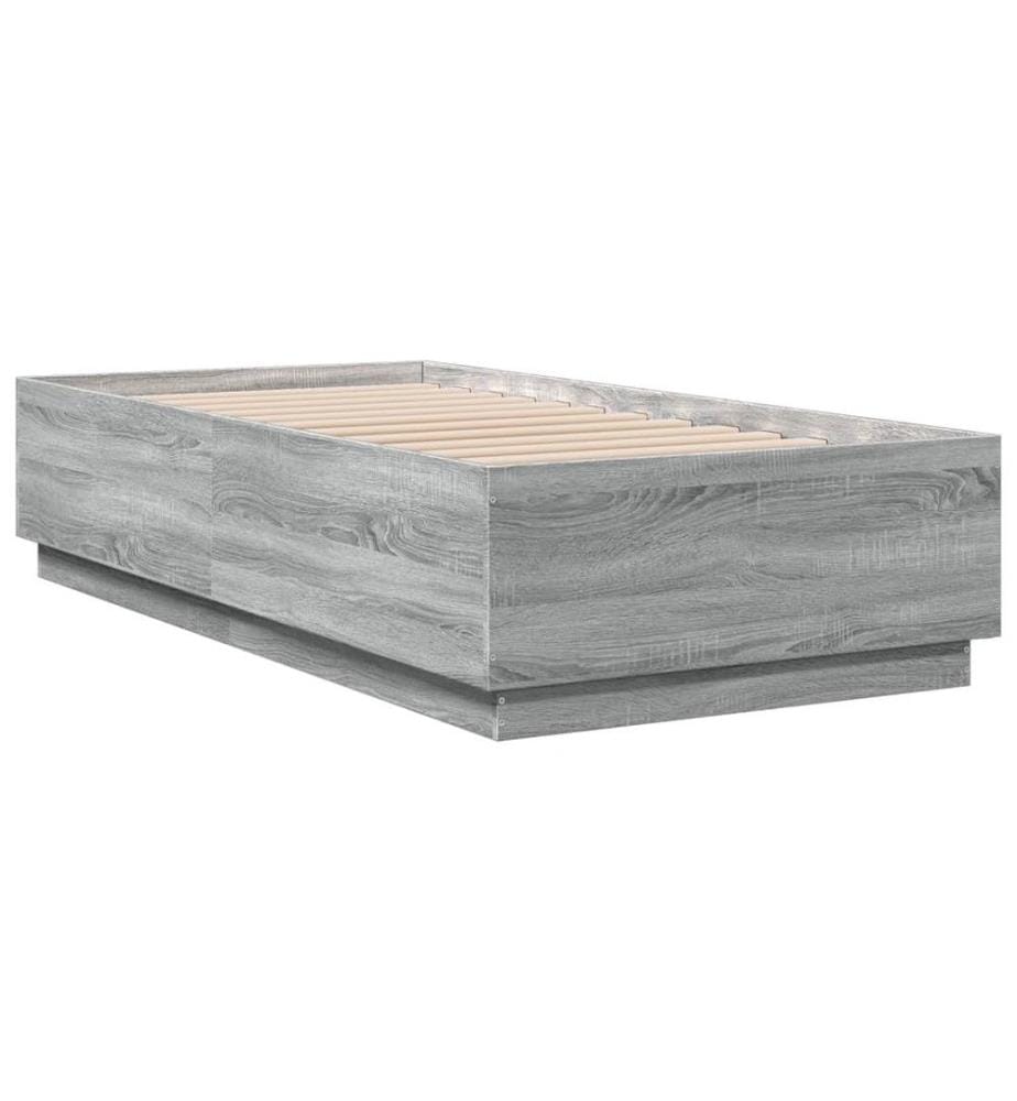 Cadre de lit sonoma gris 75x190 cm bois d'ingénierie