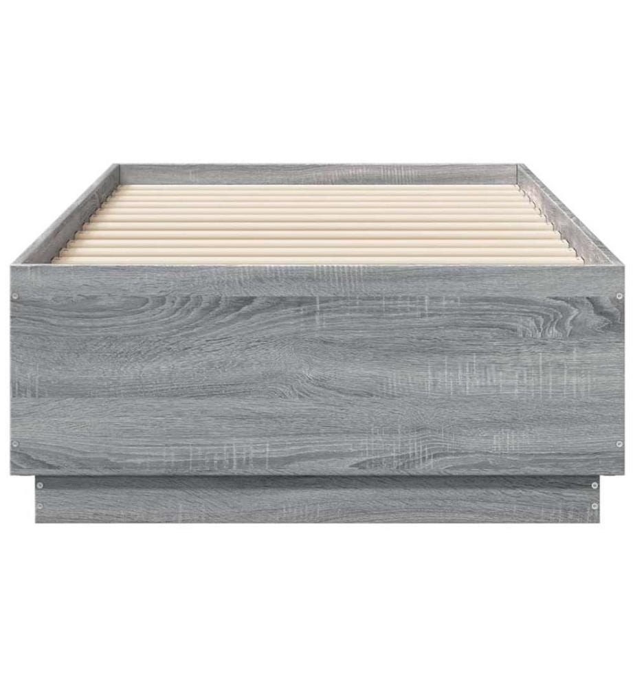 Cadre de lit sonoma gris 75x190 cm bois d'ingénierie