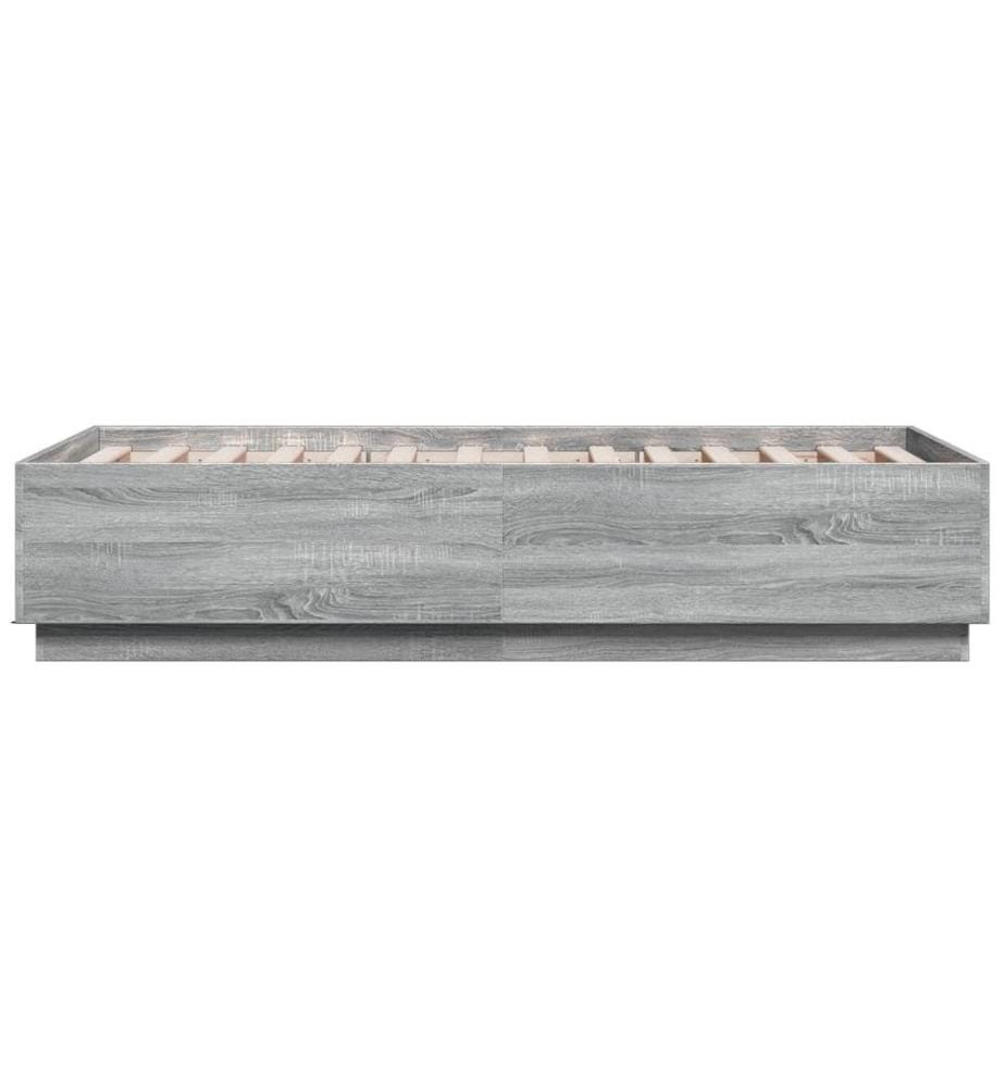 Cadre de lit sonoma gris 75x190 cm bois d'ingénierie