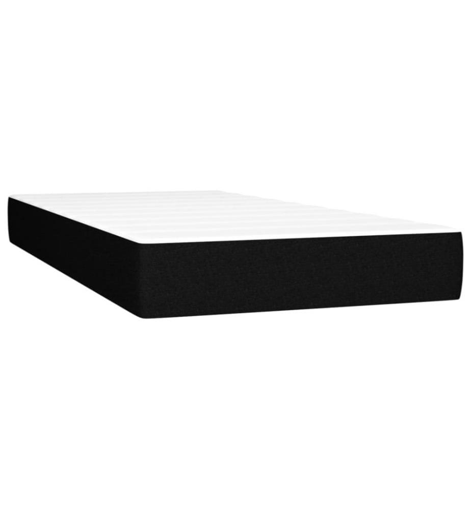 Boxspringbett mit Matratze Schwarz 80x200 cm Stoff