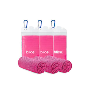 3er-Set Abkühlungshandtücher 100 x 30 cm - Rosa