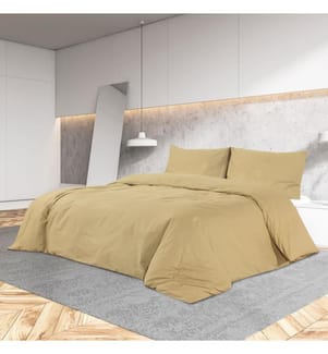 Ensemble de housse de couette Taupe 200x220 cm Microfibre