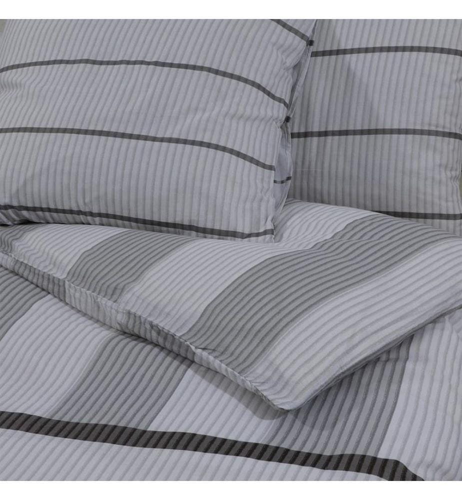 Ensemble de housse de couette Gris 260x240 cm Coton