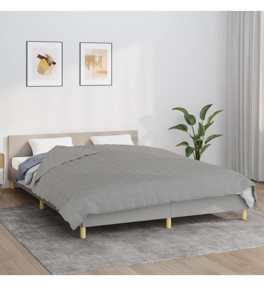 Couverture lestée Gris 200x220 cm 9 kg Tissu