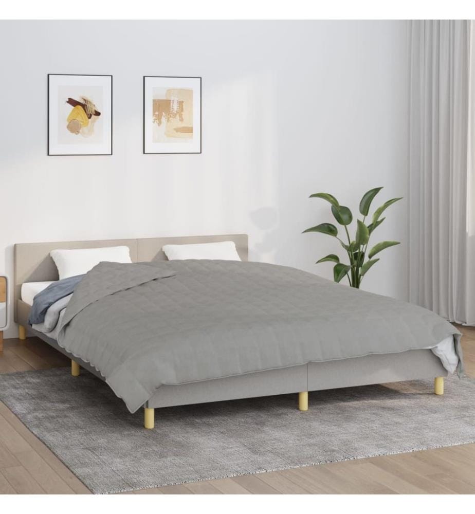 Couverture lestée Gris 220x230 cm 11 kg Tissu