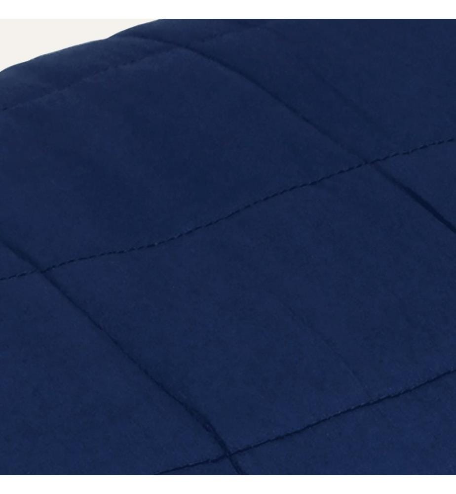 Couverture lestée Bleu 137x200 cm 10 kg Tissu