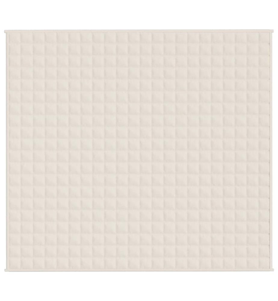 Couverture lestée Crème clair 200x230 cm 9 kg Tissu