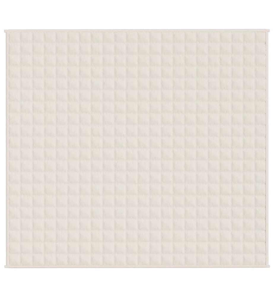 Couverture lestée Crème clair 200x220 cm 13 kg Tissu