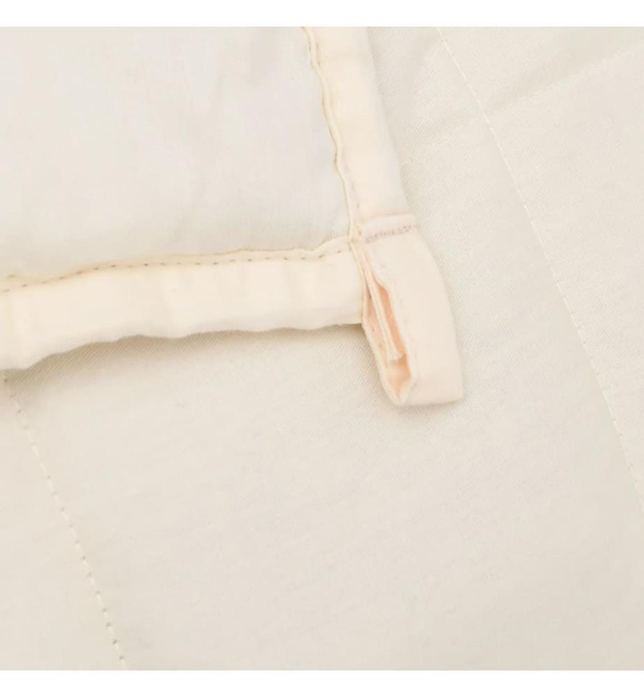 Couverture lestée Crème clair 200x220 cm 13 kg Tissu