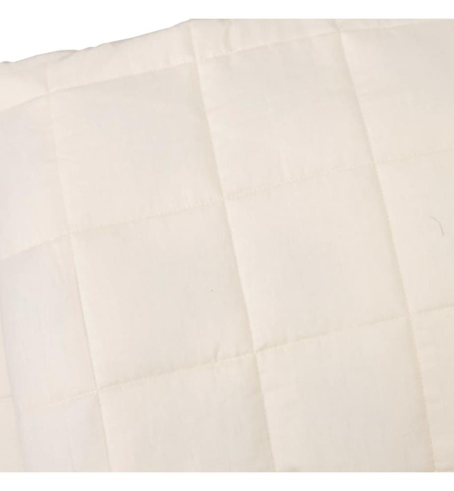 Couverture lestée Crème clair 220x230 cm 11 kg Tissu