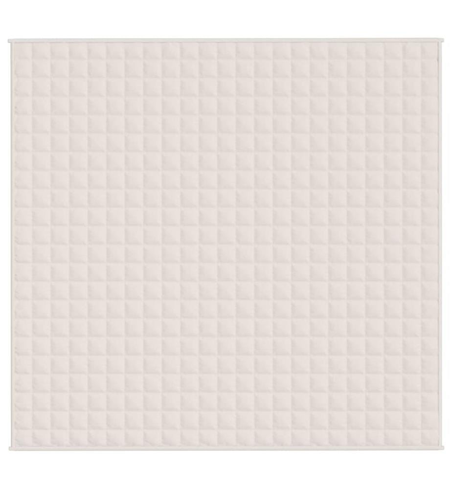 Couverture lestée Crème clair 220x230 cm 15 kg Tissu