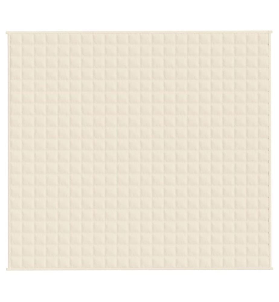 Couverture lestée Crème clair 200x230 cm 9 kg Tissu