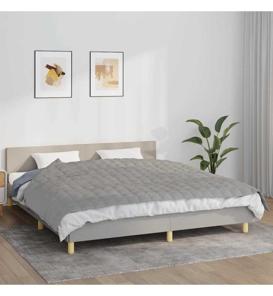 Couverture lestée Gris 155x220 cm 7 kg Tissu