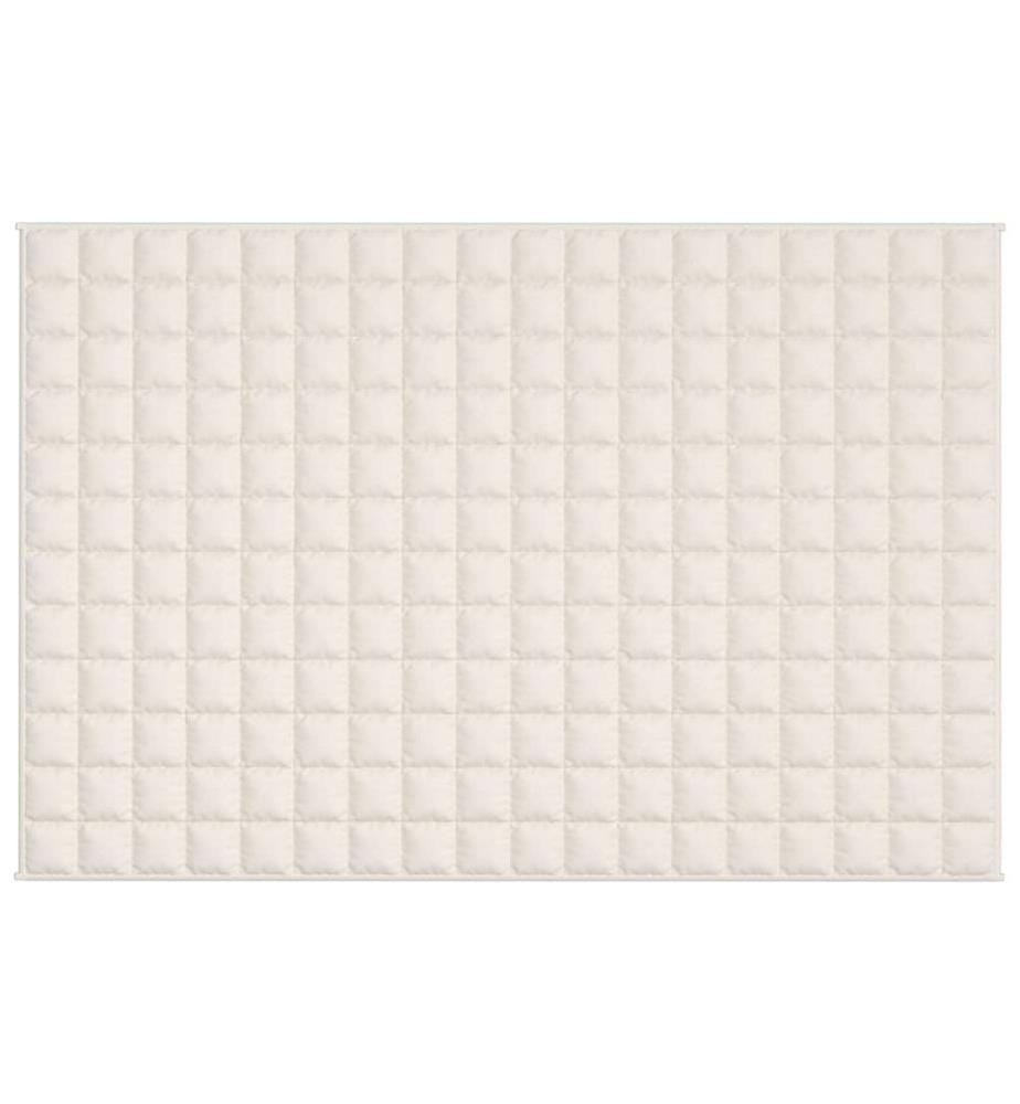 Couverture lestée Crème clair 120x180 cm 9 kg Tissu