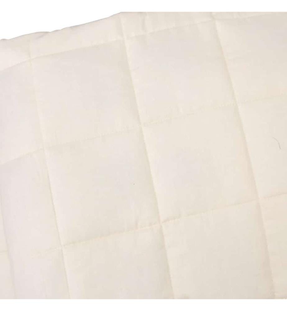 Couverture lestée Crème clair 138x200 cm 10 kg Tissu