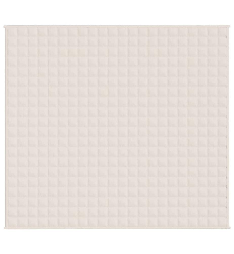 Couverture lestée Crème clair 200x225 cm 13 kg Tissu
