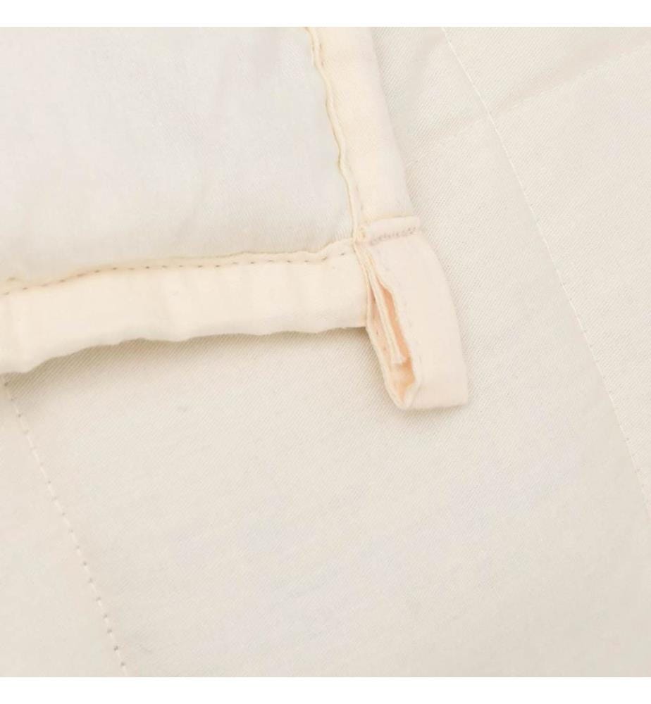 Couverture lestée Crème clair 220x235 cm 15 kg Tissu