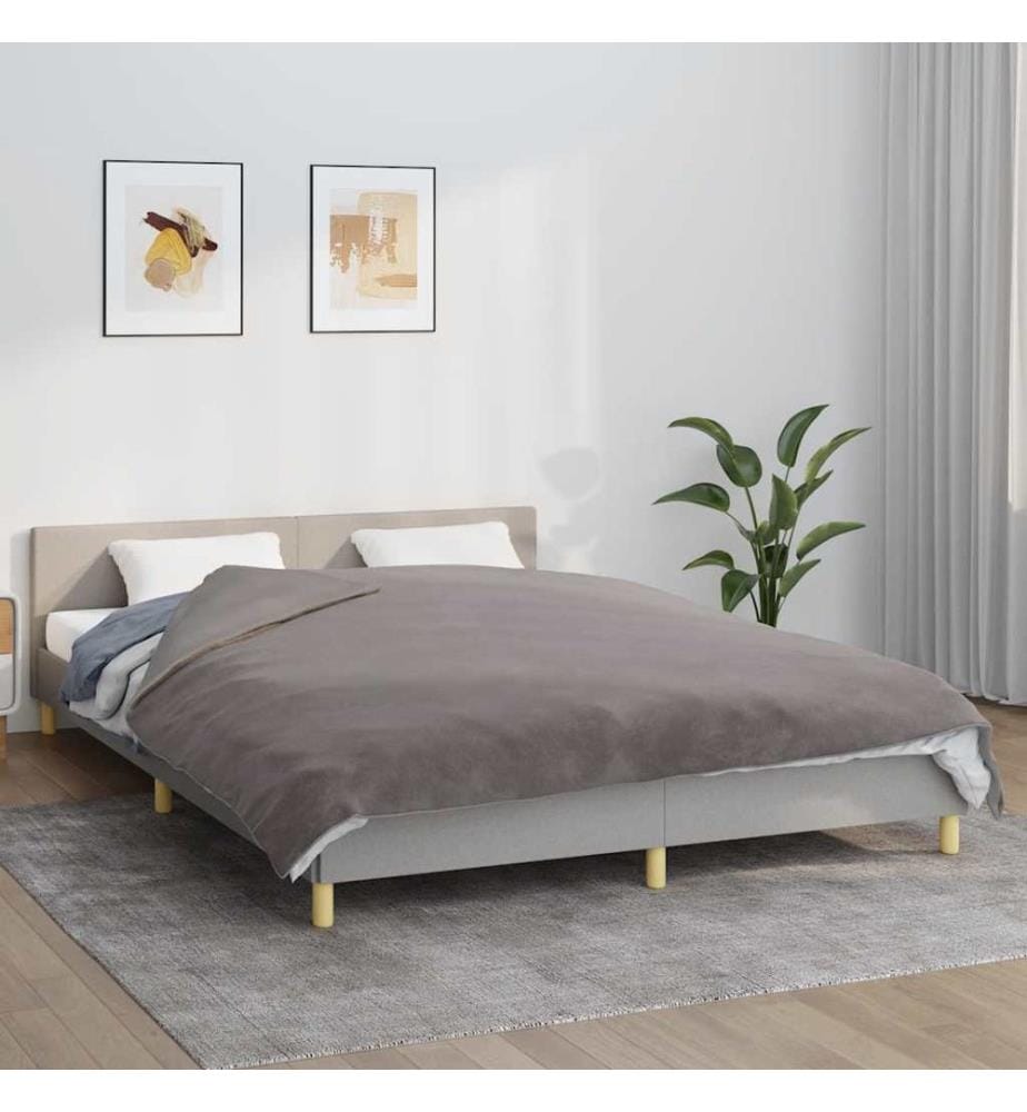Couverture lestée avec housse Gris 200x200 cm 9 kg Tissu