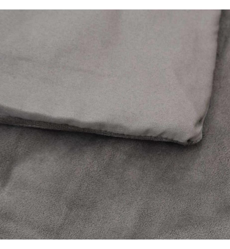 Couverture lestée avec housse Gris 200x200 cm 9 kg Tissu