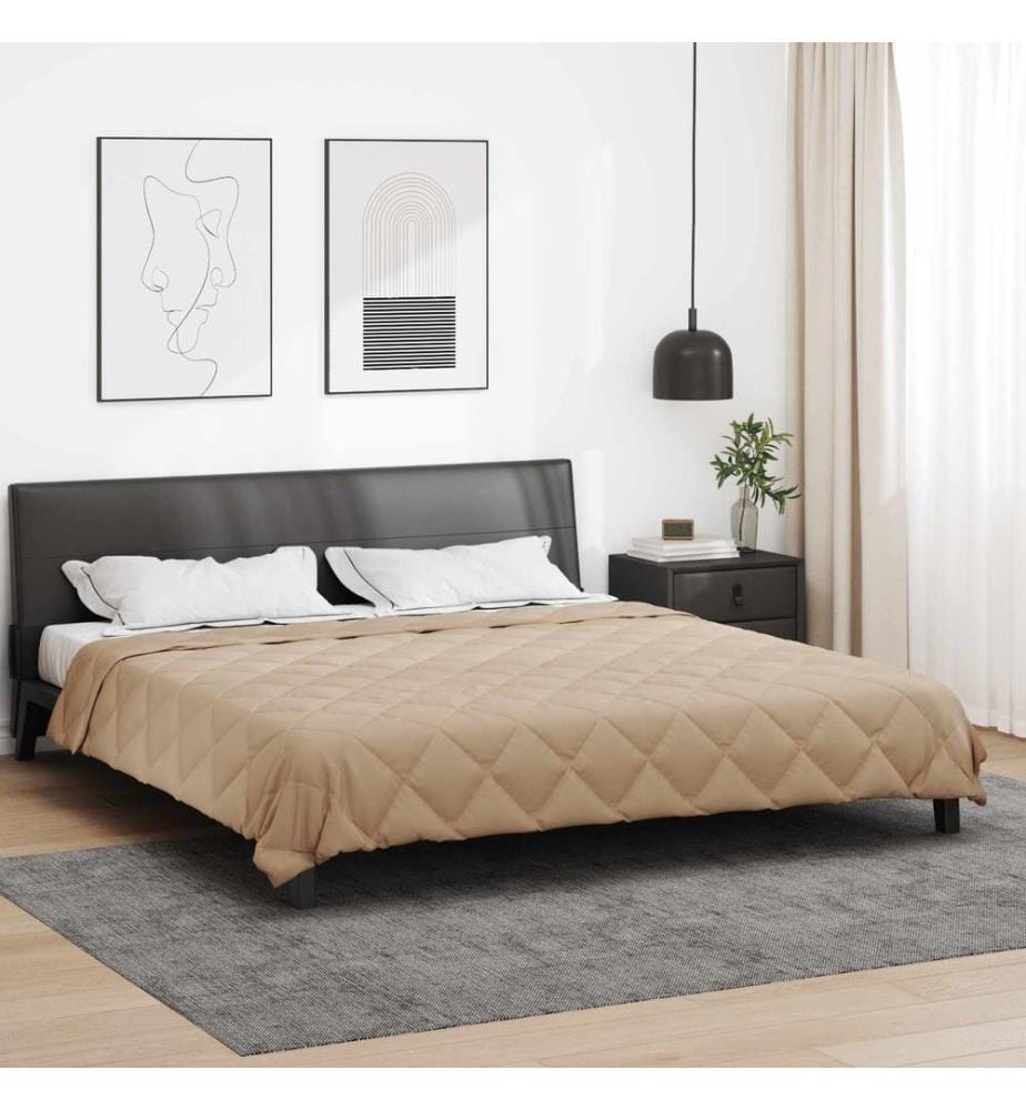 Duvet d'été simple Taupe 220 x 240 cm Microfibre