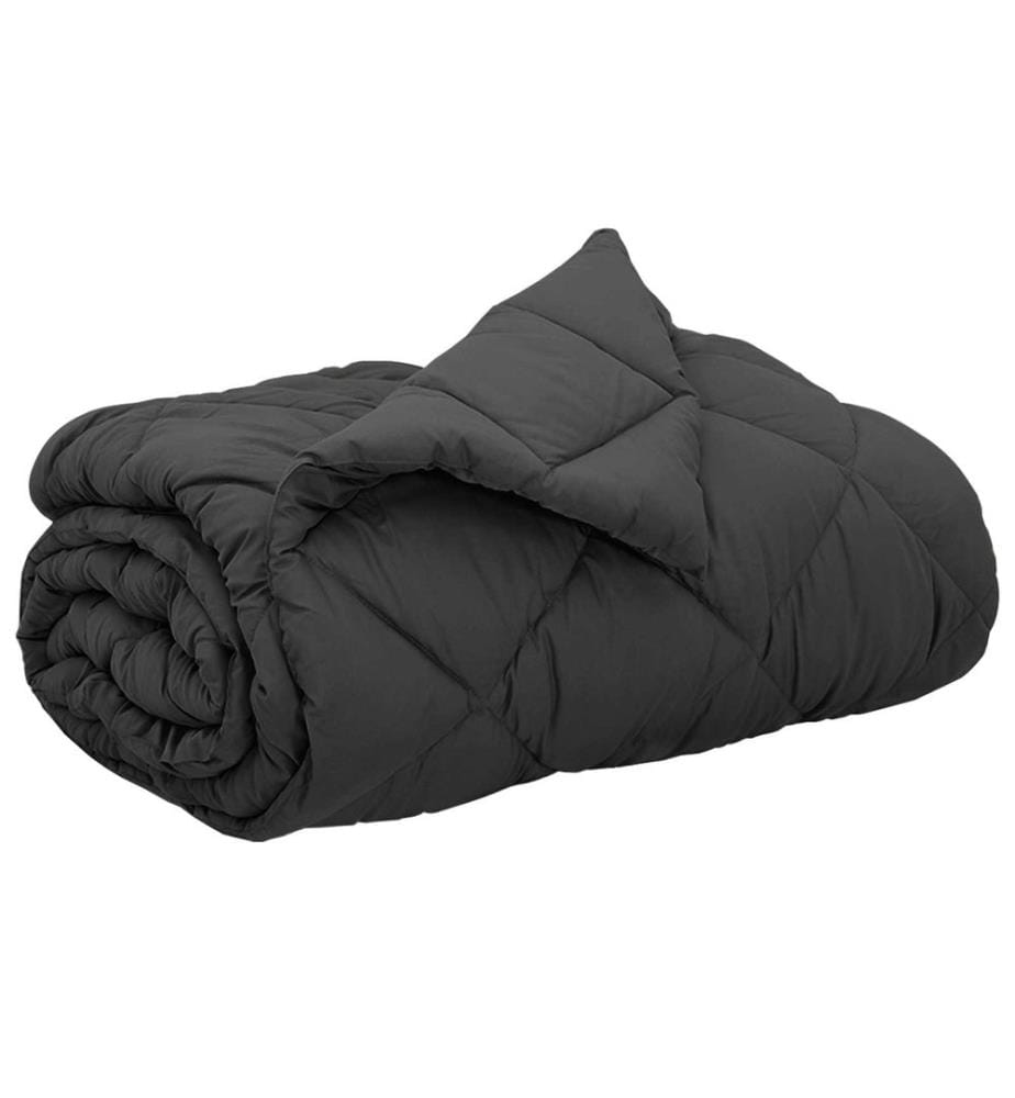 Duvet complet toute l'année Anthracite 220 x 240 cm Microfibre
