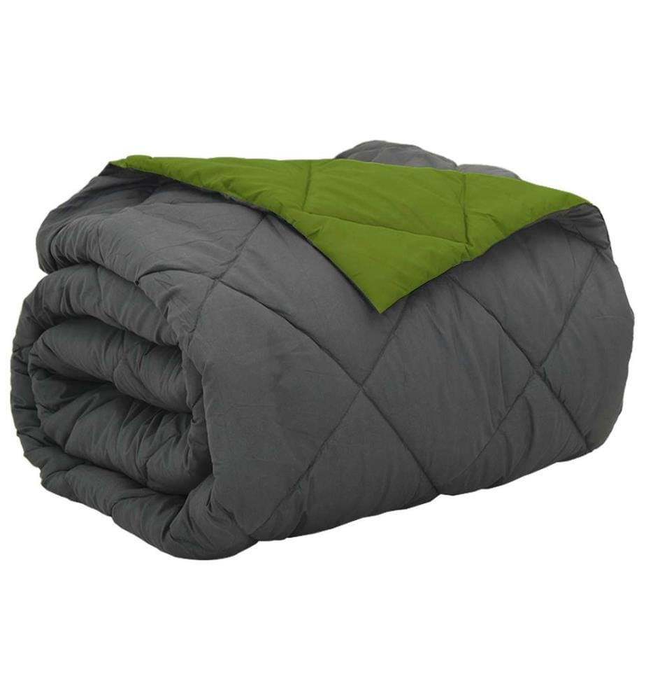 Duvet complet toute l'année Vert et Anthracite 200 x 200 cm
