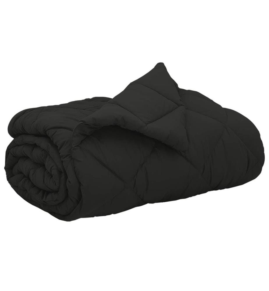 Duvet complet toute l'année Noir 240 x 260 cm Microfibre