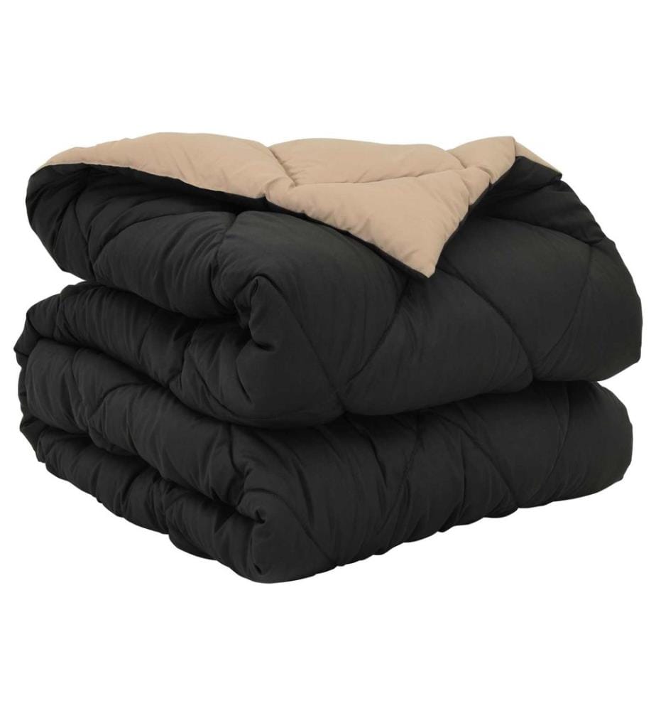 Duvet complet toute l'année Noir et Taupe 200 x 140 cm