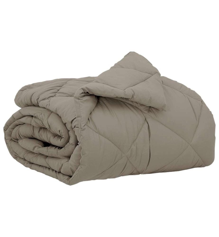 Duvet complet toute l'année Gris clair 200 x 140 cm Microfibre