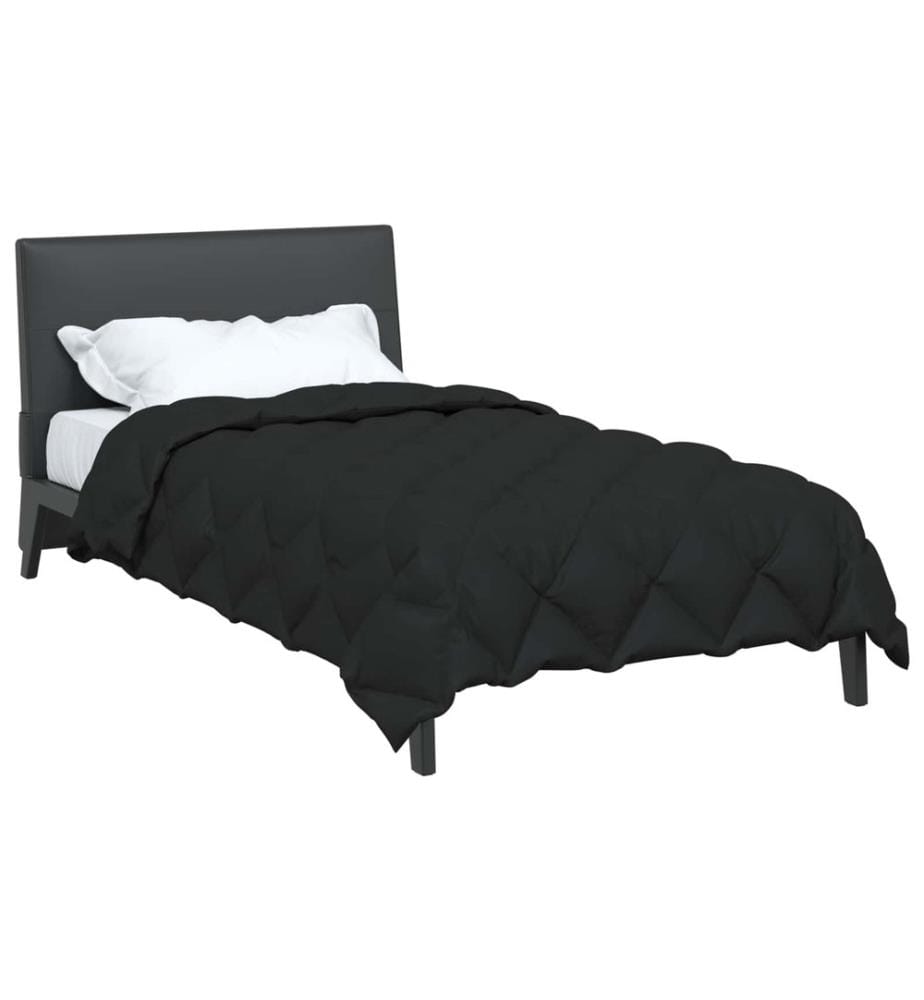 Duvet d'hiver Noir 220 x 155 cm Microfibre