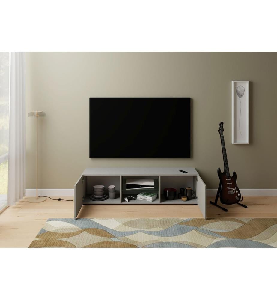 TV-Schrank 2-türig mit offenem Fach 150x40x40 cm Elios Kaschmir