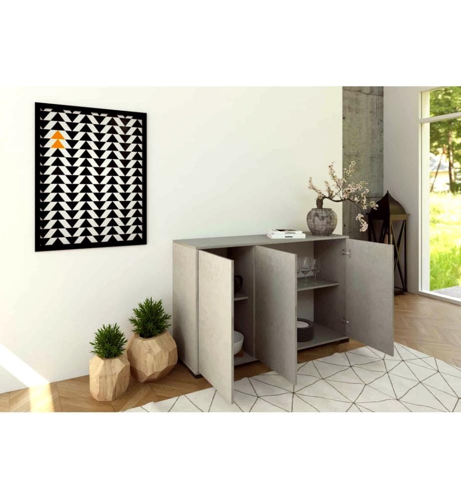 Sideboard 3 Türen 130x40x83 cm Lumina cashmere