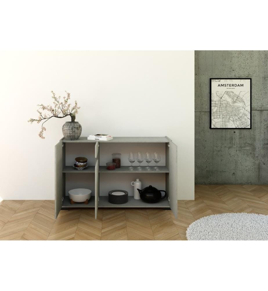Sideboard 3 Türen 130x40x81 cm Riflesso cashmere