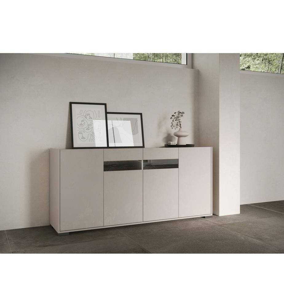 Buffet 4 portes 174x40x81 cm Riflesso cashmere