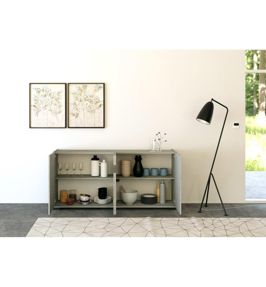 Buffet 4 portes 174x40x81 cm Riflesso cashmere