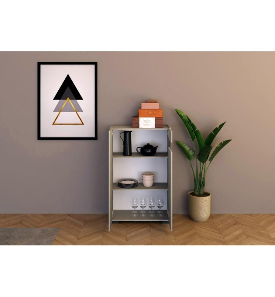 Highboard 2 Türen 70x35x110 cm Riflesso cashmere