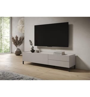 Lowboard 1 Klappe/2 Schubkästen 160x42x40 cm Solaria cashmere