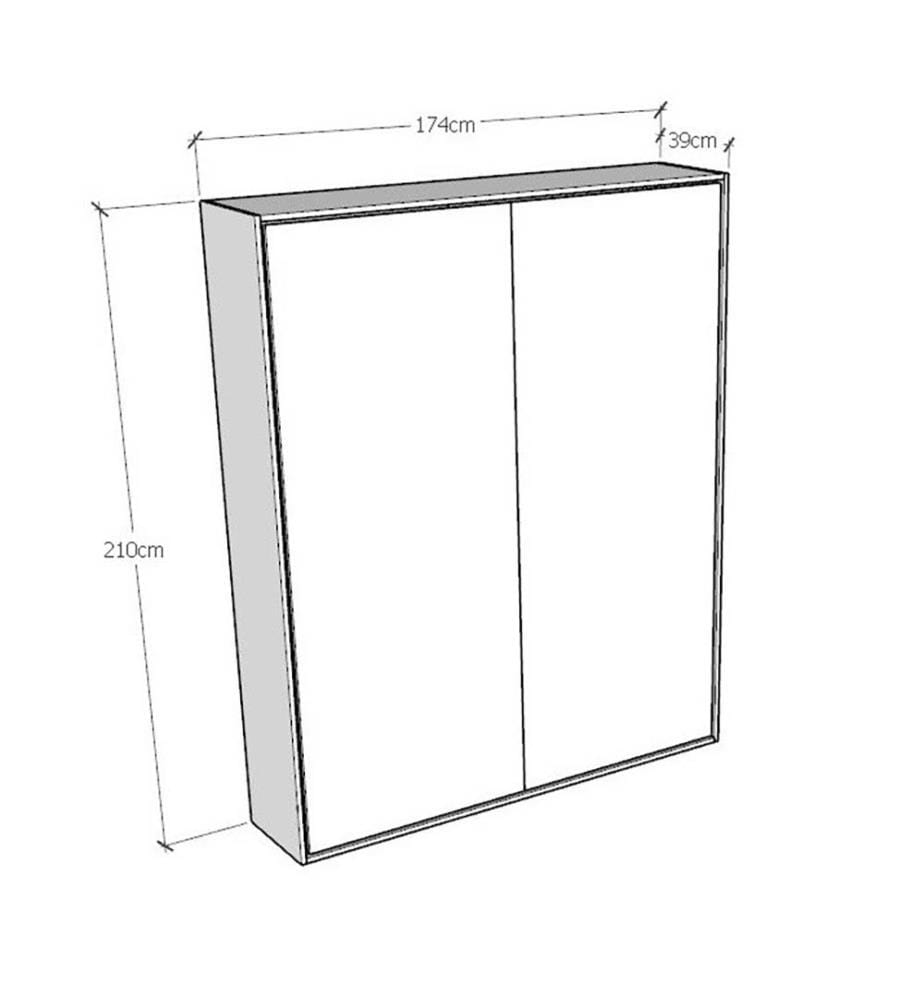 Lit escamotable Kentaro 160 Vertical - Blanc