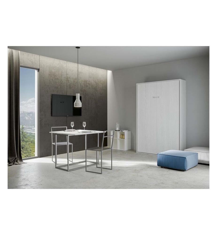 Lit escamotable Kentaro 140 Vertical - Blanc