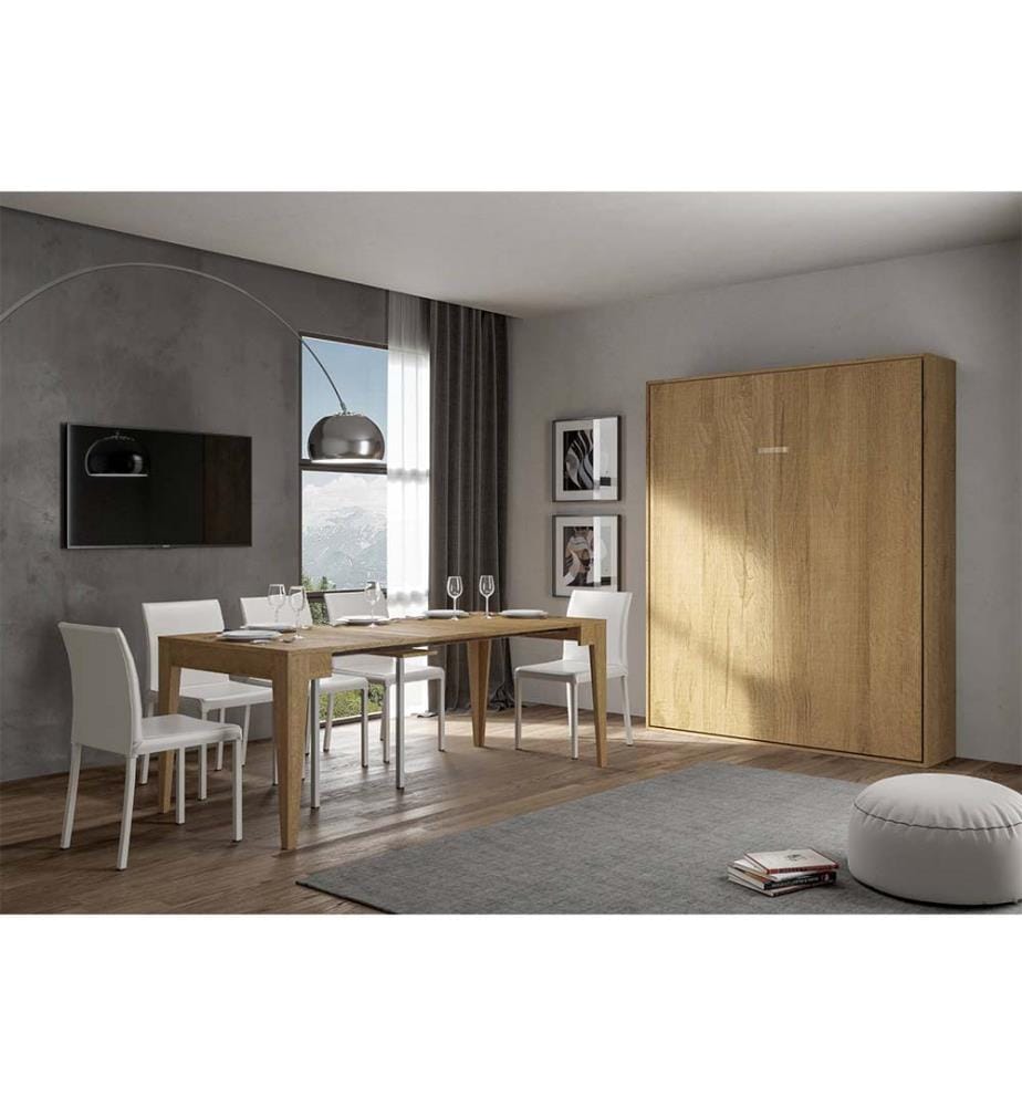Lit escamotable Kentaro 160 Vertical - Marron