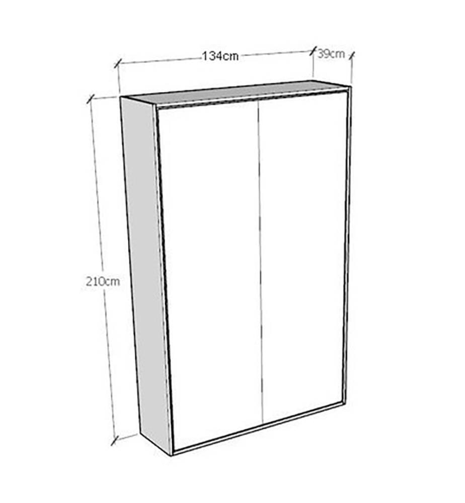 Lit escamotable Kentaro 120 Vertical - Blanc