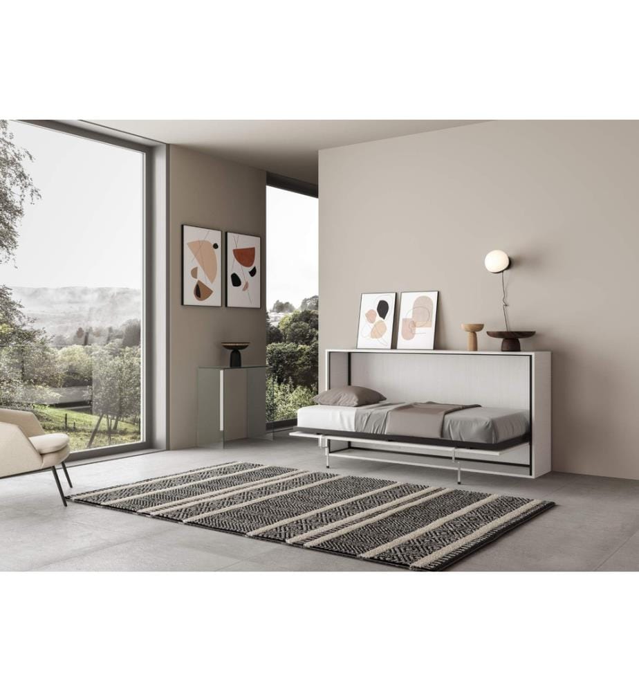 Lit escamotable Kando Eizelbett horizontal frêne blanc