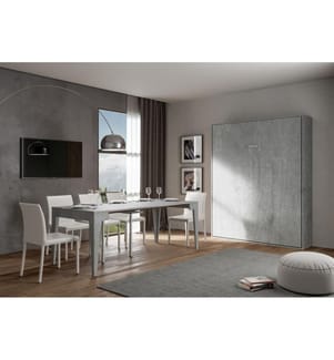 Lit escamotable Kentaro 160 vertical ciment