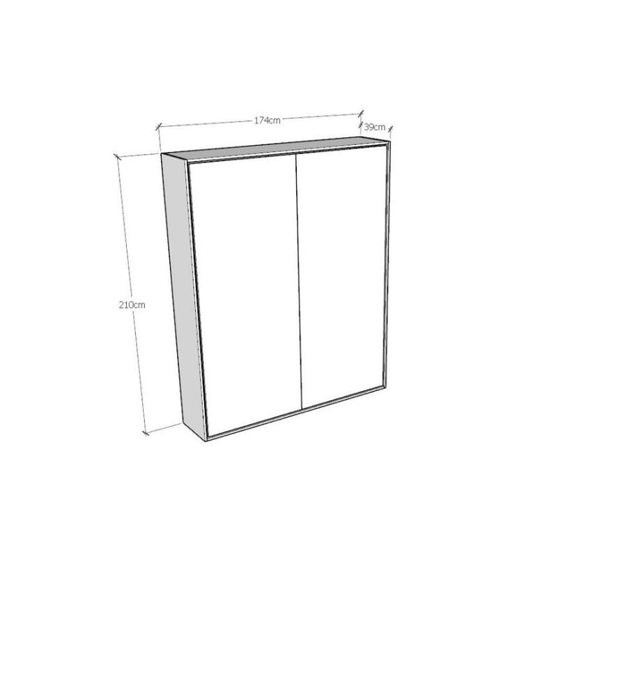 Lit escamotable Kentaro 160 vertical ciment
