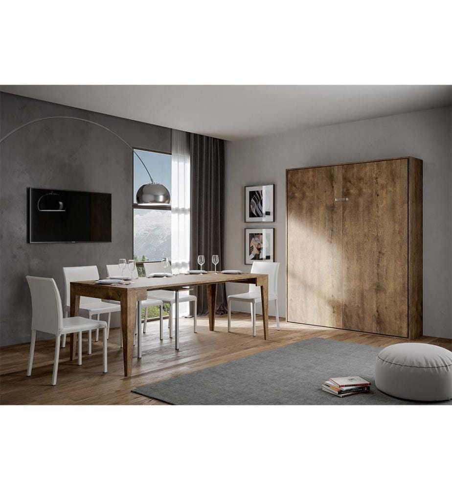 Lit escamotable Kentaro 160 Vertical - Marron