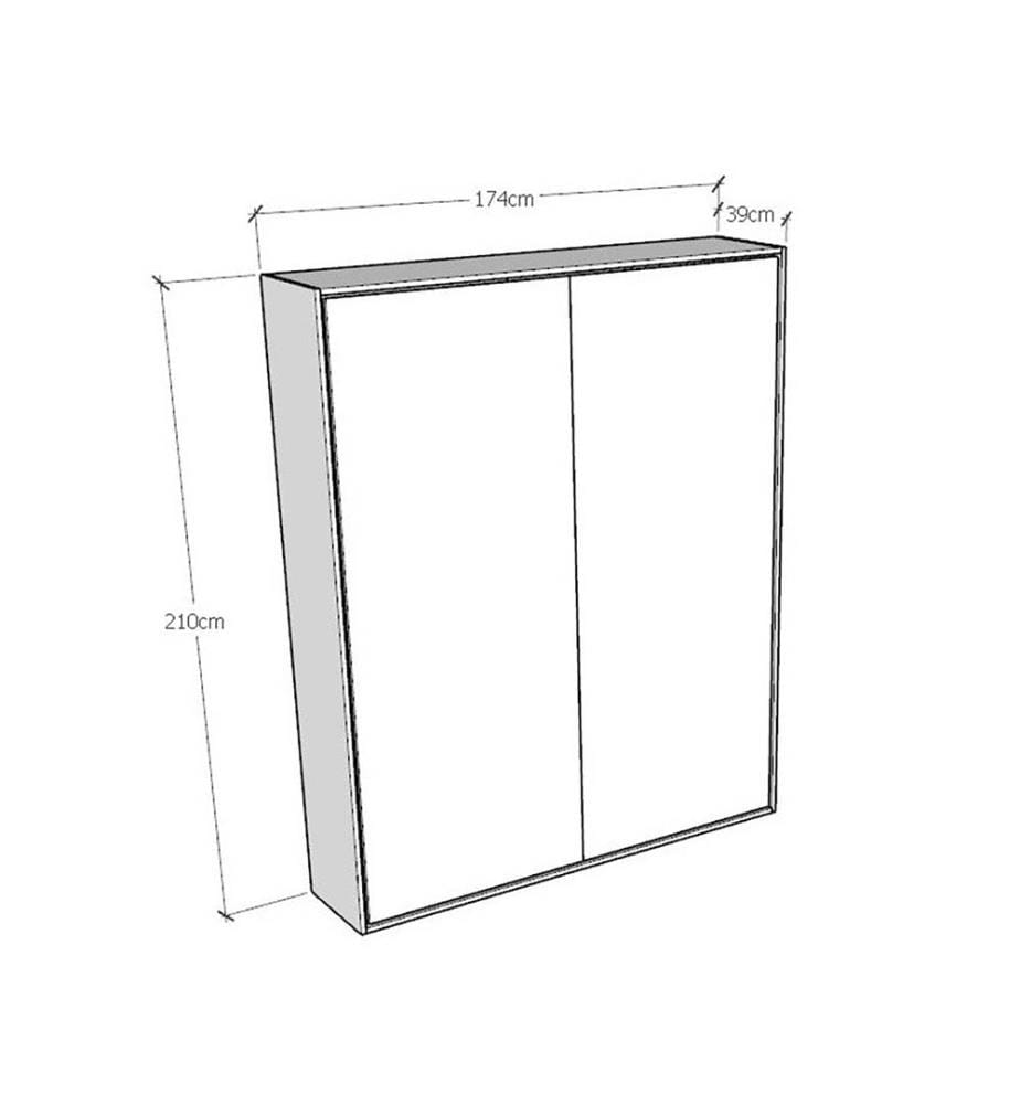 Lit escamotable Kentaro 160 Vertical - Marron